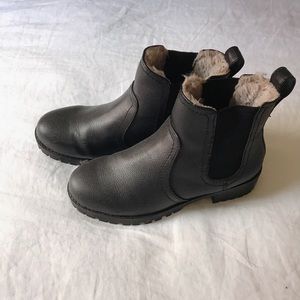 black ankle boots
